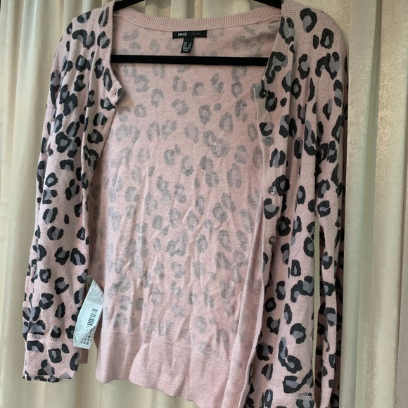 hot pink leopard cardigan